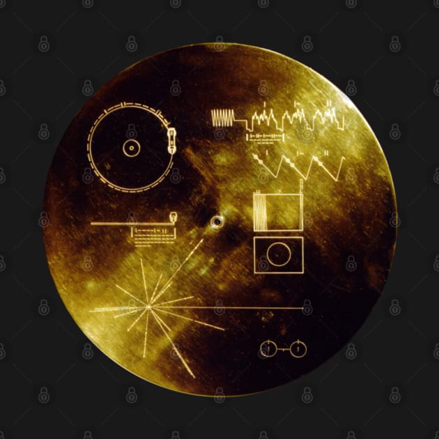 Voyager 1 Golden Record by Cartoons by NICO