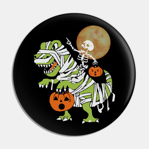 Skeleton Riding Dinosaur Bones Pin by The Studio Style