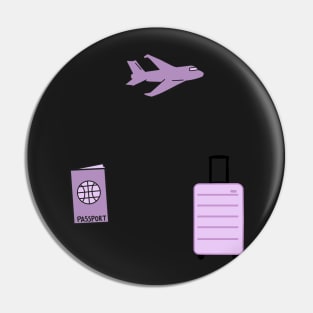 Travel Sticker Pack - pink / purple aesthetic Pin