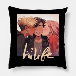 Poly kisses Pillow