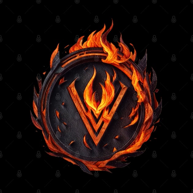 Burning V logo by Virshan