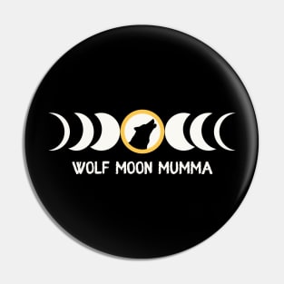 Wolf Moon Mumma Pin