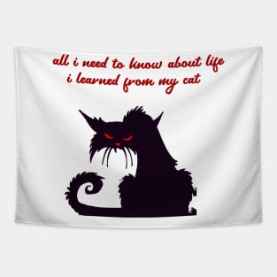 all i need to know about life i learned from my cat Tapestry