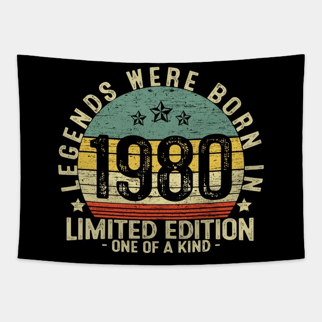 41 Years Old Birthday Legends Were Born In 1980 Tapestry by heart teeshirt