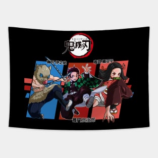 Demon Slayer Nezuko Tanjiro Inosuke Action Tapestry