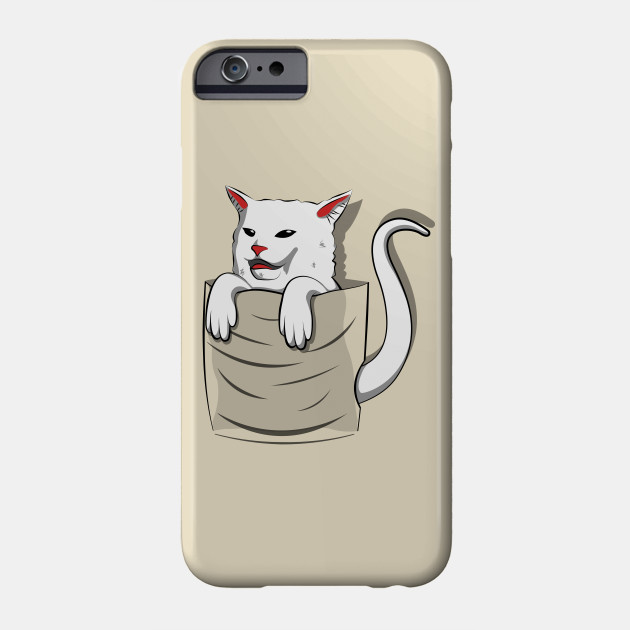 Cat Meme Woman Yelling At Table Dinner Pocket Version Cat Meme