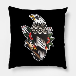 Classic Sitting Eagle Tattoo Design Pillow