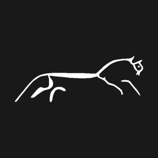 Uffington Horse: Bronze Age Art (white) T-Shirt