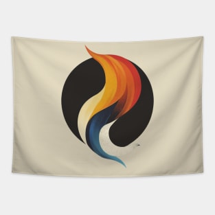 fire flame logo Tapestry