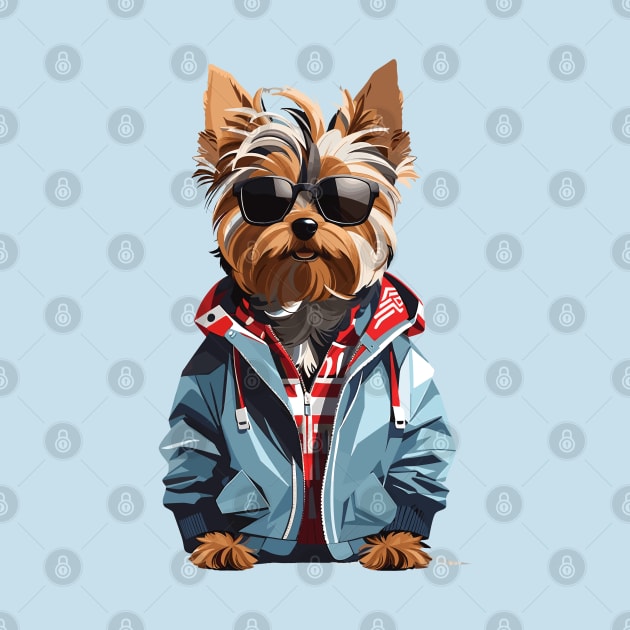 Yorkshire Terrier With Sunglasses by Graceful Designs