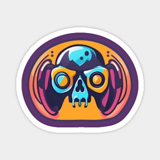 Trippy Skull Magnet