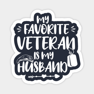 My Favorite Veteran Is My Husband, Us Veterans Day Gift, Us Marine Veteran Magnet