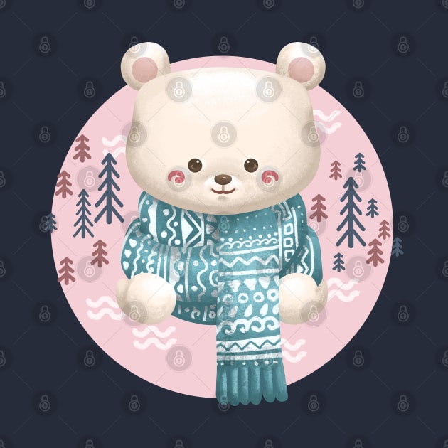 Bear Wear a Winter Scarf by Khotekmei