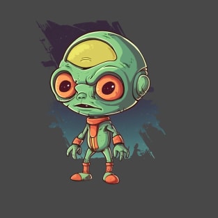 Alien cartoon, extra terrestrial funny conqueror T-Shirt