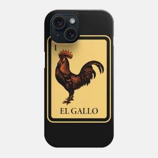 Mexican El Gallo lottery traditional rooster Bingo Card game Phone Case