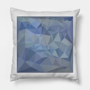 Light Steel Blue Abstract Low Polygon Background Pillow