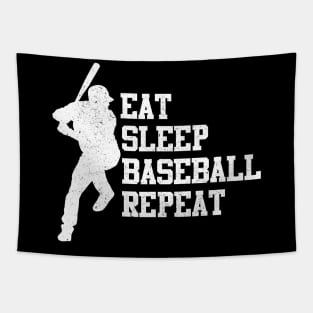 Eat Sleep Baseball Repeat Tapestry