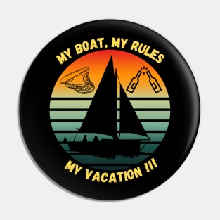 Boat and Vacation Pin