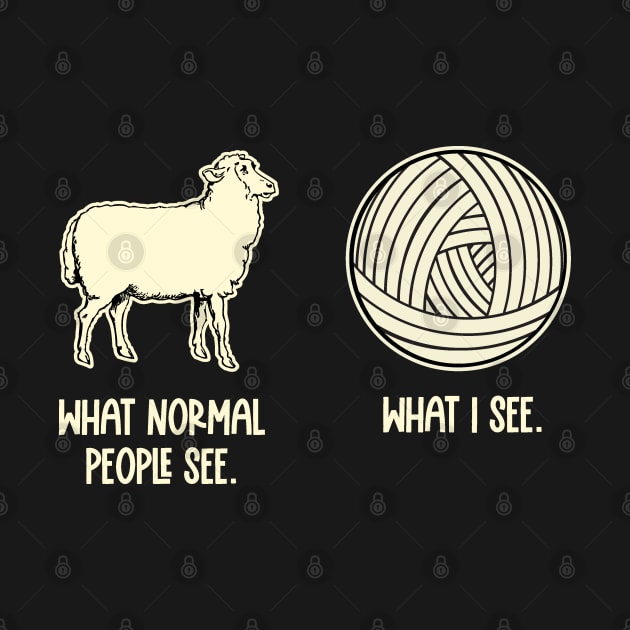 Funny Yarn and Sheep Design for Knitters and Crocheters by Huhnerdieb Apparel