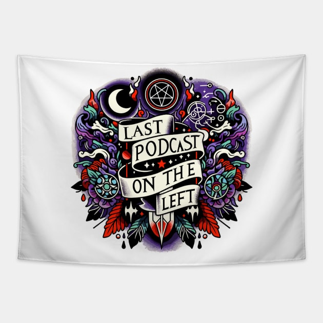 The Last Podcast on The Left - Hail Yourself - Megustalations - LPOTL - Shirt, Mug, Hat, Hoodie, Sticker, Merch, Store, Shop, Gift, Henry Zebrowski - Marcus Parks - Ben Kissel - Horror Show Podcast True Crime Comedy Tapestry by cloudhiker