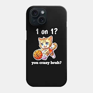 Basketball Cat Graphic Art Phone Case