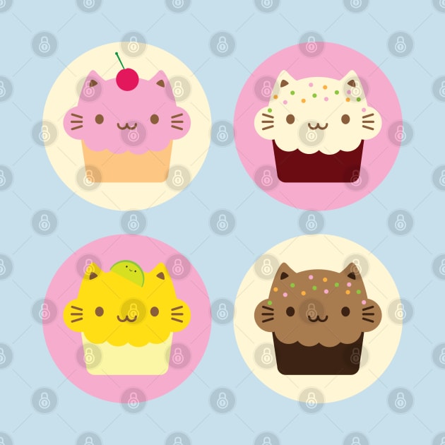 Cute Cat Cupcakes by marcelinesmith