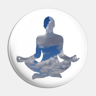 Yoga Meditation in the Clouds Pin