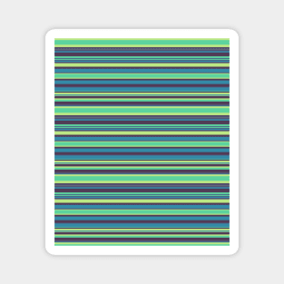 Horizontal Green Stripes, 5 Shades of Green Magnet