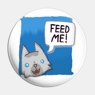 Feed Me! [Lynx Point Cat With A Blue Background] Pin