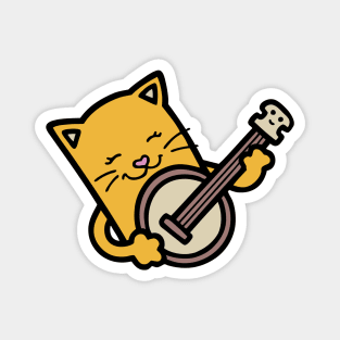 Banjo Cat Magnet