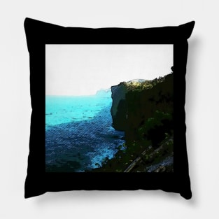 Cliffs rock garden Pillow