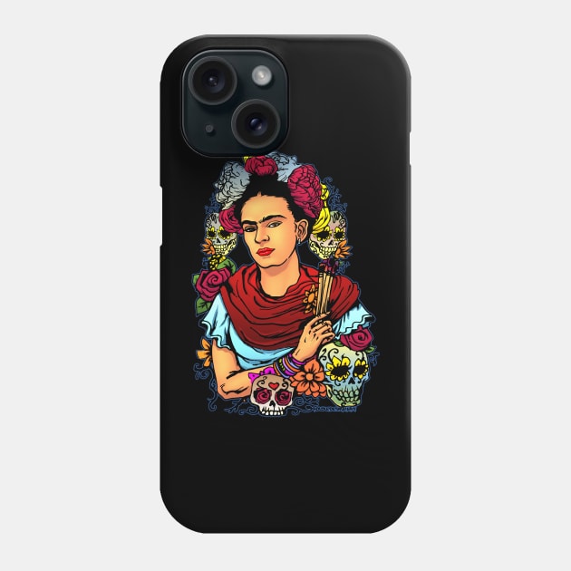 "LA MAESTRA"  Art by Rolo Ledesma Phone Case by Roloworld nyc