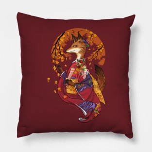 Maple Kitsune Fox Pillow