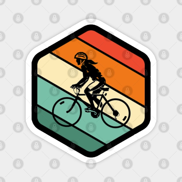 Cycling Sunset Magnet by justin moore