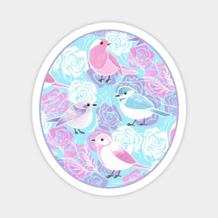 Little Bird Botanical - girly princess colors Magnet