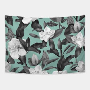 Magnolias Aquamarine Tapestry