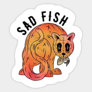 Mini Sad Fish Meme Sticker for Sale by baiiiley2