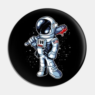 Astronaut With Baseball Bat Pin