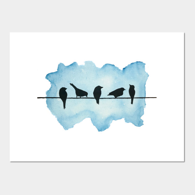 Bird On A Wire Birds On Wire Posters And Art Prints Teepublic