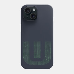 Hebrew Letter Shin in Matrix-Style Mosaic Phone Case