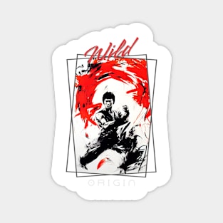 Martial Art Kung Fu Wild Nature Free Spirit Art Brush Painting Magnet