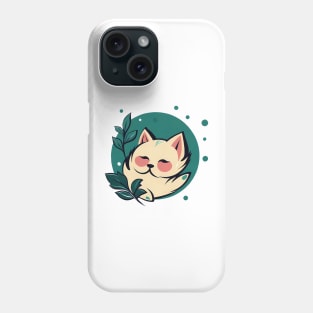 Fluffy white cat Phone Case