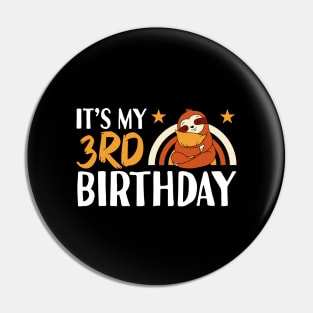 It's My 3rd Birthday Pin