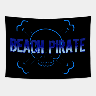 Beach pirate metal detecting Tapestry