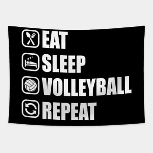 Eat Sleep Volleyball Repeat - Sports Gift Tapestry