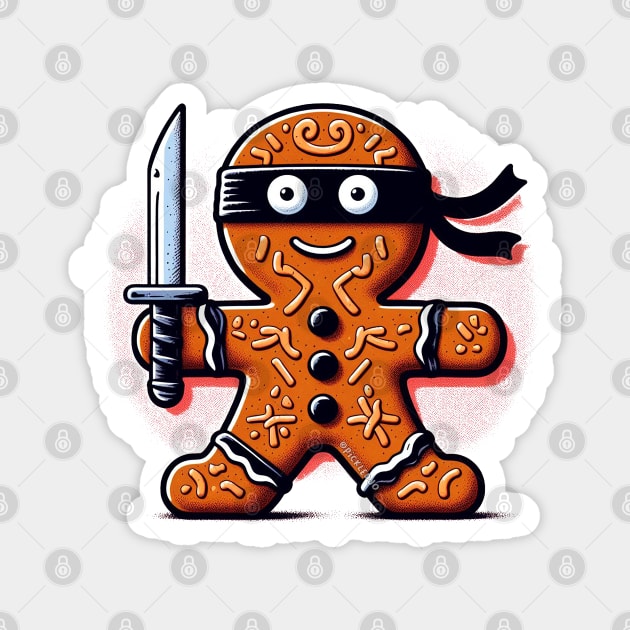 Ninja Bread Man Magnet by Sketchy