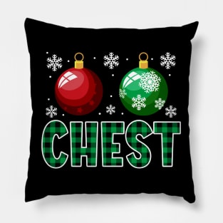 Chest Funny Couple Matching Christmas Chest Nuts Pillow