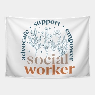 Advocate Support Empower Groovy Social Worker gruadiation Tapestry