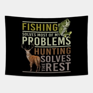 Fishing Solves Most Of My Problems Hunting Tapestry