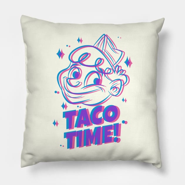 Taco Time... in 3D! Pillow by edvill